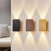 Aplique de pared bidireccional LED rectangular moderno para salón