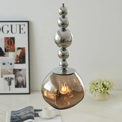 Lámpara colgante LED de cristal esférico con efecto espejo