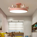 Lámpara de techo Unicornio macaron con LED regulable para dormitorio