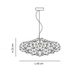 Lámpara colgante nube de diseño LED en acrílico para salón