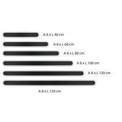 Aplique lineal LED regulable negro minimalista para salón