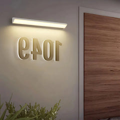 Aplique de pared largo LED de metal moderno para Baño