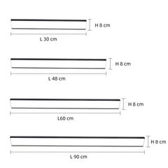 Aplique de pared largo LED de metal moderno para Baño