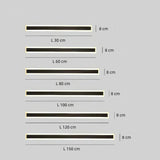 Aplique lineal LED exterior minimalista con sensor de movimiento IP65 en negro