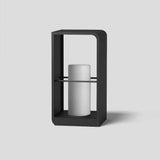 Baliza exterior jardín solar LED IP65 negra de diseño moderno