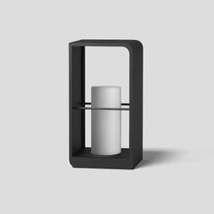Baliza exterior jardín solar LED IP65 negra de diseño moderno