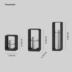 Baliza exterior jardín solar LED IP65 negra de diseño moderno