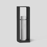 Baliza exterior jardín solar LED IP65 negra de diseño moderno
