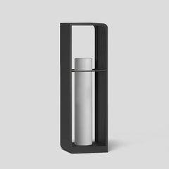 Baliza exterior jardín solar LED IP65 negra de diseño moderno
