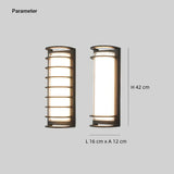 Aplique para exterior LED IP65 de metal negro con diseño moderno