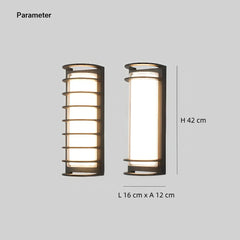 Aplique para exterior LED IP65 de metal negro con diseño moderno