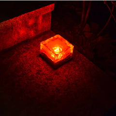 Lámpara decorativa exterior solar LED IP65 de suelo con efecto hielo
