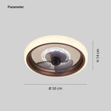 Ventilador de techo silencioso LED regulable Macaron Ø50 cm para dormitorio