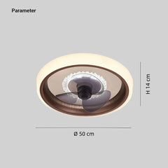 Ventilador de techo silencioso LED regulable Macaron Ø50 cm para dormitorio