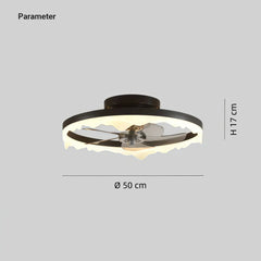 Ventilador de techo silencioso con luz LED regulable y diseño moderno Ø50 cm