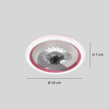 Ventilador de techo moderno silencioso con luz LED y mando Morandi Ø50 cm
