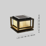 Baliza sobremuro exterior LED IP65 de vidrio y metal negra para jardín