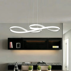 Lámpara colgante Infinito de diseño moderno con LED para comedor
