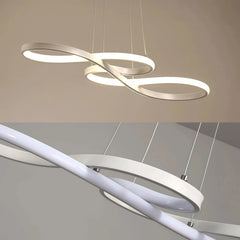 Lámpara colgante Infinito de diseño moderno con LED para comedor