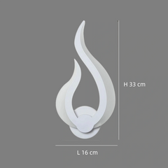 Aplique de pared moderno LED con diseño de llama para dormitorio