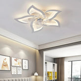 Ventilador de techo con forma de flor silencioso y regulable con mando a distancia para dormitorio