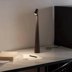 Lámpara de mesa recargable nórdica con LED regulable en tonos Morandi