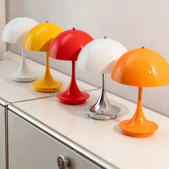 Lámpara de mesa recargable nórdica con LED táctil en tonos macaron para salón