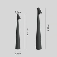 Lámpara de mesa recargable nórdica con LED regulable en tonos Morandi