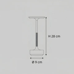 Lámpara de mesa regulable táctil LED moderna de aluminio para salón