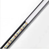 Lámpara colgante lineal negra minimalista LED para mesita de noche