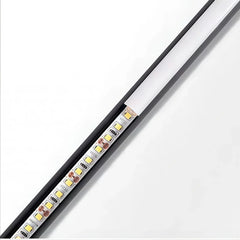 Lámpara colgante lineal negra minimalista LED para mesita de noche