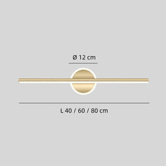 Aplique para baño moderno LED lineal con luz suave IP44