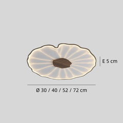 plafón nórdica de techo en madera con diseño de hoja de loto para salón