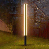 Baliza de jardín exterior LED IP65 moderna cilíndrica negra para caminos