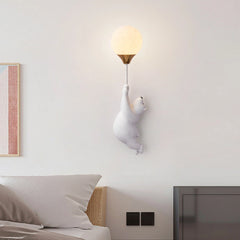 Aplique Infantil LED Blanco Diseño Oso para Dormitorio Infantil