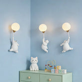 Aplique Infantil LED Blanco Diseño Oso para Dormitorio Infantil