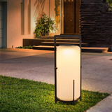 Lámpara de pie solar exterior LED portátil estilo farol de vidrio IP65