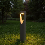 Baliza de exterior para jardín LED cilíndrica de metal negra moderna IP65