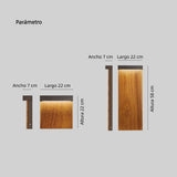 Baliza de jardín rectangular moderna LED IP65 con acabado de efecto madera
