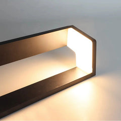 Baliza de jardin LED negra metal diseño moderno IP65