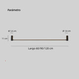 Lámpara de techo lineal minimalista negra con LED para salón