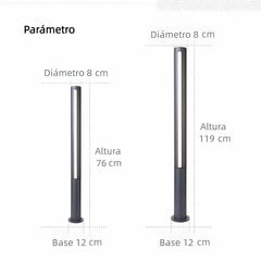 Baliza de jardín exterior LED IP65 para caminos