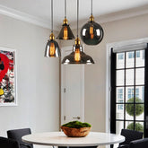 Lámpara Colgante de Vidrio Soplado Estilo Vintage para Restaurante