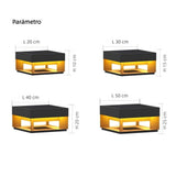 Sobremuro solar LED IP65 con diseño moderno rectangular negro para pilar