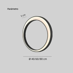 Aplique de pared exterior moderno con diseño circular LED IP65