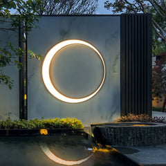 Aplique de pared exterior moderno con diseño circular LED IP65
