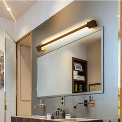 Aplique de pared para baño LED orientable negro alargado