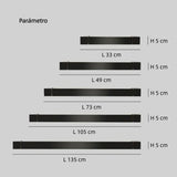Aplique de pared para baño LED moderno negro orientable alargado