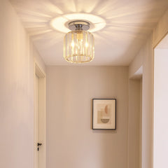 Lámpara de techo para pasillo LED moderna de cristal