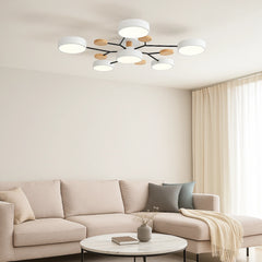 Lámpara de techo LED regulable de estilo nórdico en color macaron para salón